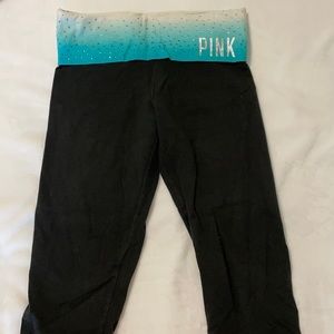 Victoria’s Secret Pink bling foldover crop legging
